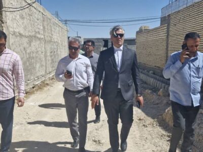 بازدید رئیس شورای شهر و مهندس نظارات شهردار از مناطق در حال ساماندهی شهرک طالقانی